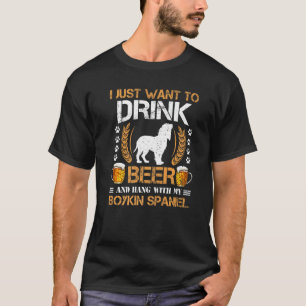 T-shirt Je Veux Juste Boire De La Bière Et Accrocher Avec 