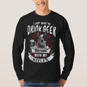 T-shirt Je Veux Juste Boire De La Bière Et Accrocher Avec