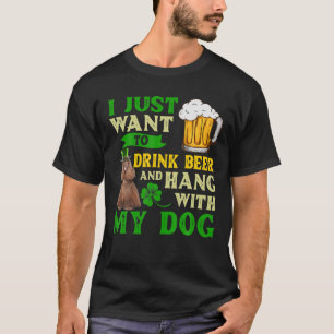 T-shirt Je Veux Juste Boire De La Bière Et Mon Cocker Amér