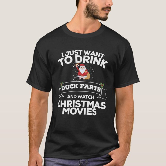 T-shirt Je Veux Juste Boire Des Pâtes De Canard (Devant)