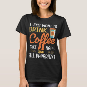 T-shirt Je Veux Juste Boire Du Café Prendre Des Sièges Ven