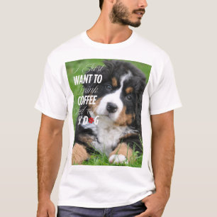 T-shirt Je Veux Juste Boire...Photo Pet Personnalisée Mode