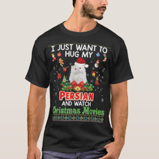 T-shirt Je Veux Juste Embrasser Mon Chat Persan Et Voir Ch