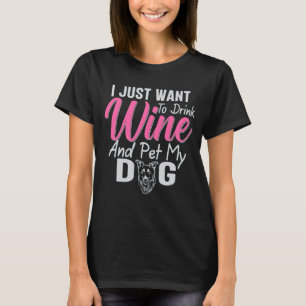T-shirt Je Veux Juste Pet Tous Les Chiens Objectif De Vie