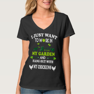 T-shirt Je Veux Juste Travailler Dans Mon Jardin Accroché