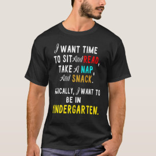 T-shirt Je veux m'asseoir et lire faire une sieste et grig