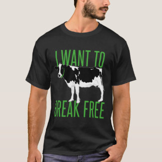 T-shirt je veux me libérer - vache
