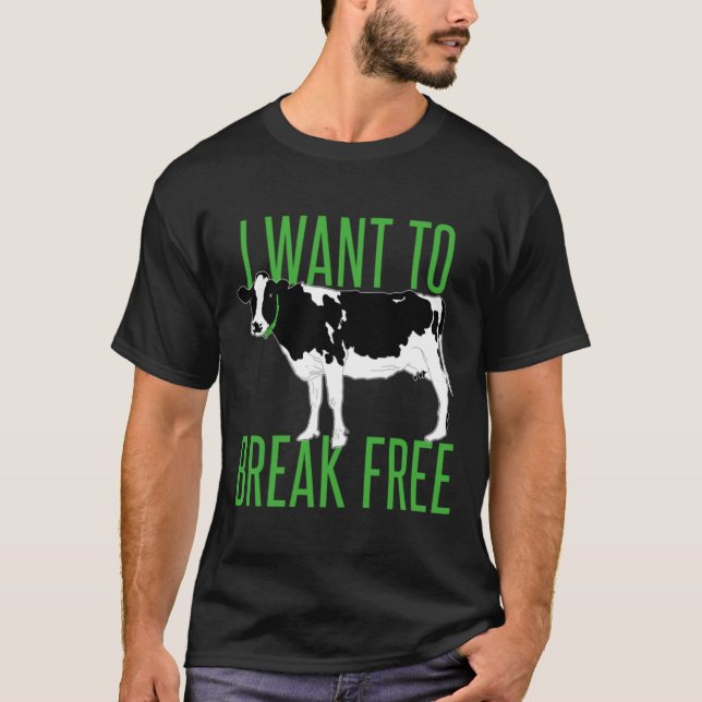 T-shirt je veux me libérer - vache (Devant)