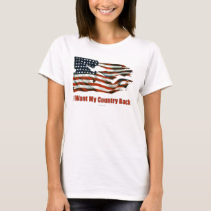 T-shirt Je veux mes chemises de dos de pays