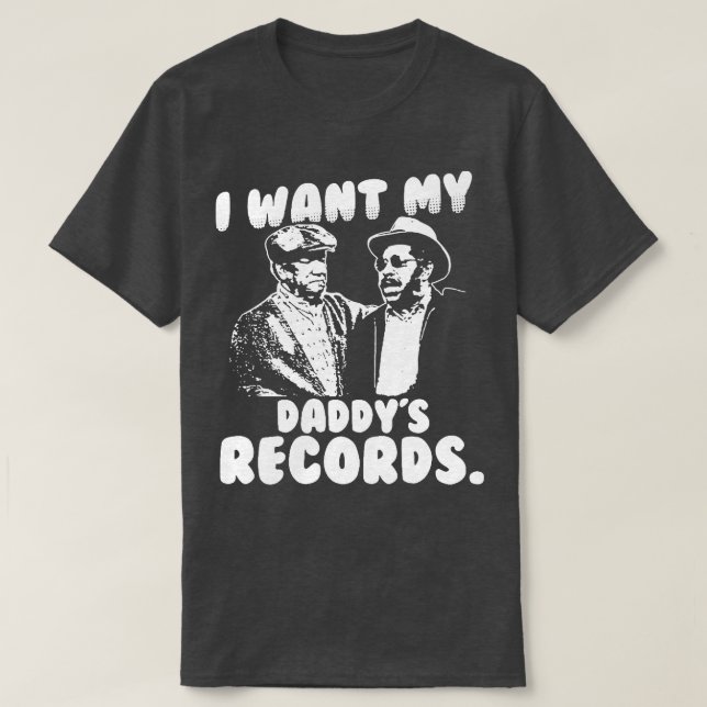 T-shirt Je Veux Mes Enregistrements Papa (Design devant)