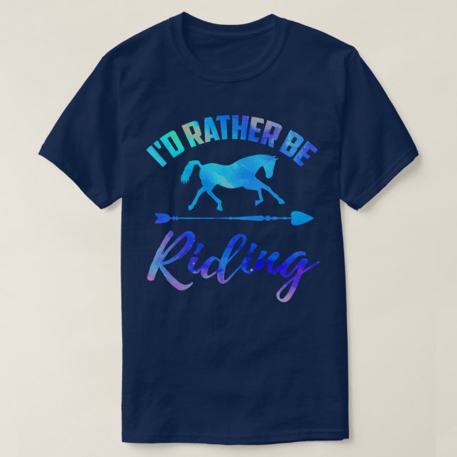 T-shirt Je Veux Plutôt Faire L'Équitation (Design devant)