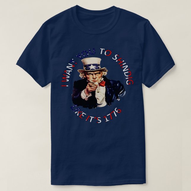 T-shirt Je Veux Que Vous Fassiez Comme Son 1776 (Design devant)