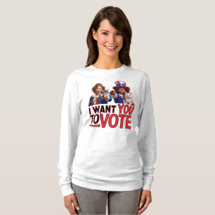 T-shirt JE VEUX QUE VOUS VOTIEZ (Mesdames au chat)