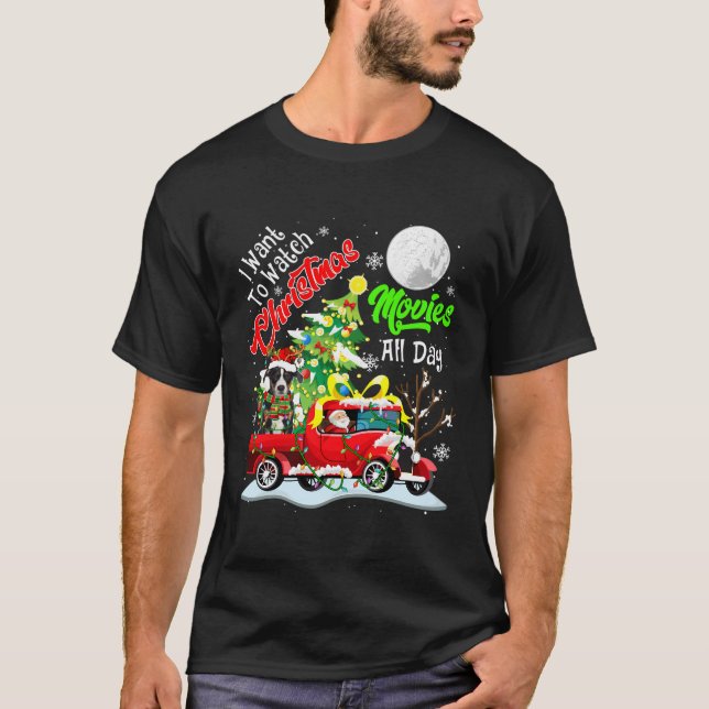 T-shirt Je Veux Regarder Les Films De Noël Père Noël Appen (Devant)