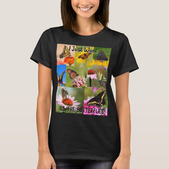 T-shirt Je veux tous les papillons (Devant)