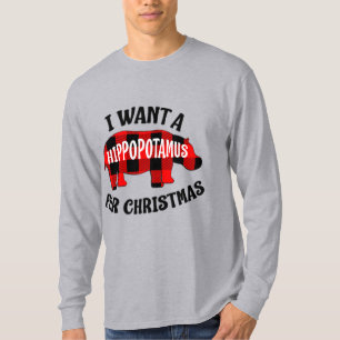 T-shirt Je Veux Un Hippopotame Pour Noël