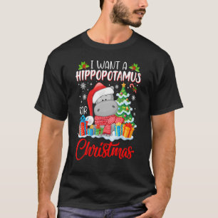 T-shirt Je Veux Un Hippopotame Pour Noël De Mignons Noël C