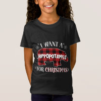 Je veux un hippopotame pour Noël mignon hippo roug
