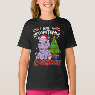 T-shirt Je Veux Un Hippopotame Pour Un Hippopotame De Noë