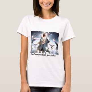 T-shirt Je viens à cheval blanc