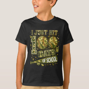 T-shirt Je viens d'atteindre 100 jours d'école camouflage 