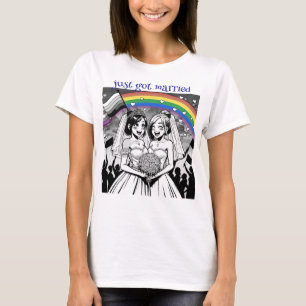 T-shirt Je viens de me marier, LGBT, famille moderne