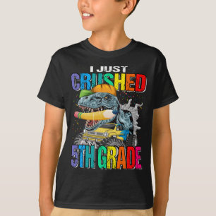 T-shirt Je viens d'écraser 5e année Monster Truck Dinosaur