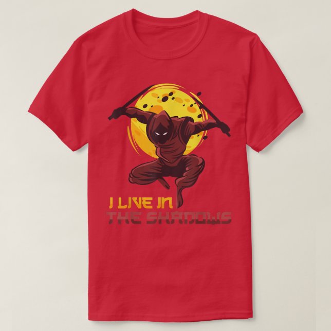 T-shirt Je Vis Dans Les Ombres - Anime Ninjas - Manga Samu (Design devant)