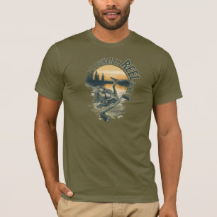 T-shirt Je vis dans mon Cadeau drôle de pêcheur Extéri
