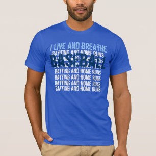T-shirt Je vis et respire le BASE-BALL G200