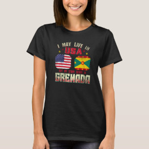 T-shirt Je Vis Peut-Être Aux Etats-Unis Mais Mon Histoire 