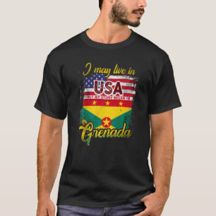 T-shirt Je Vis Peut-Être Aux Etats-Unis Mais Mon Histoire 