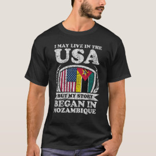 T-shirt Je Vis Peut-Être Aux États-Unis Mais Mon Histoire 