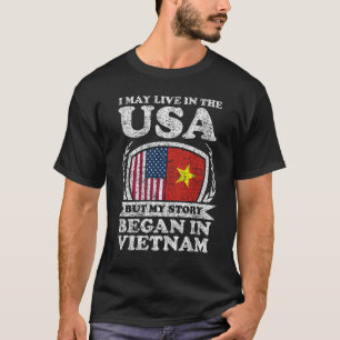 T-shirt Je Vis Peut-Être Aux États-Unis Mais Mon Histoire 