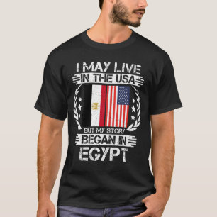 T-shirt Je Vis Peut-Être Aux Etats-Unis Mais Mon Histoire 