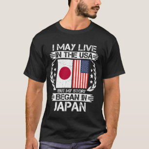 T-shirt Je Vis Peut-Être Aux États-Unis Mais Mon Histoire
