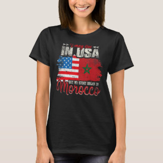 T-shirt Je Vis Peut-Être Aux Etats-Unis Mais Mon Histoire