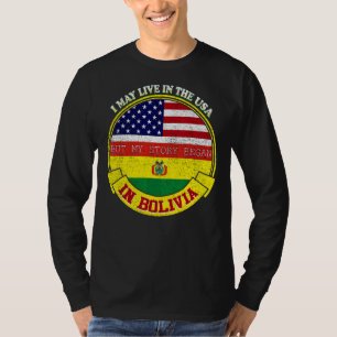 T-shirt Je Vis Peut-Être Aux Etats-Unis Mais Mon Histoire 
