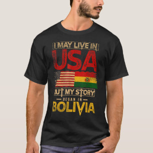 T-shirt Je Vis Peut-Être Aux Etats-Unis Mais Mon Histoire 