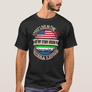 T-shirt Je Vis Peut-Être Aux Etats-Unis Mais Mon Histoire 