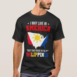 T-shirt Je Vis Peut-Être En Amérique, Mais J'Ai Été Fabriq