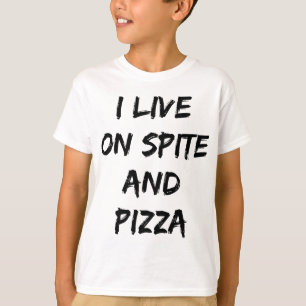 T-shirt Je Vis Sur Spite Et Pizza Citation À La Mode