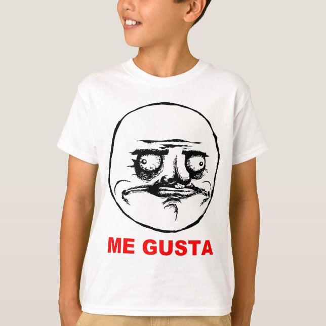 T-shirt Je visage Meme de rage de Gusta (Devant)