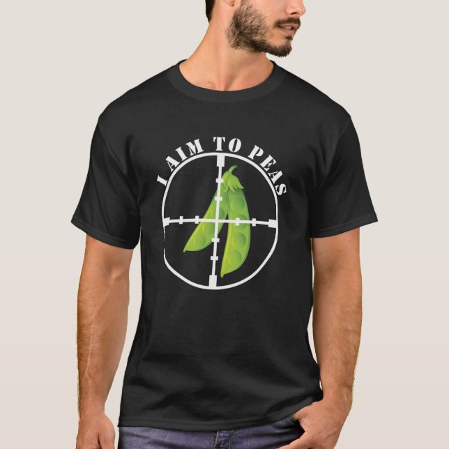 T-shirt Je vise à pois Veggie Pun Pun World Peace (Devant)