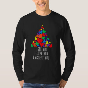 T-shirt Je Vois Je T'Aime Je T'Accepte - Lgbtq Ally Gay Pr