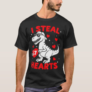 T-shirt Je vole 67 cœurs dinosaure pour garçons filles enf