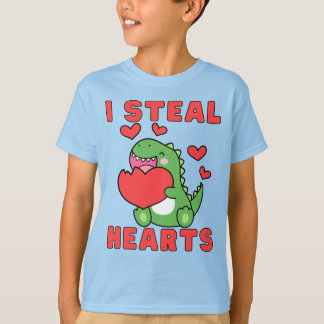 T-shirt Je Vole Coeurs, Mignonnes, Garçons/Filles Valentin