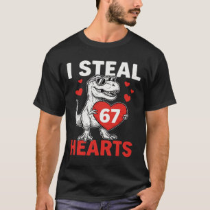 T-shirt Je vole des cœurs 67 Saint-Valentin 67 Meme 6 7 T-