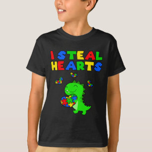 T-shirt Je vole des cœurs Puzzle Mois de la sensibilisatio