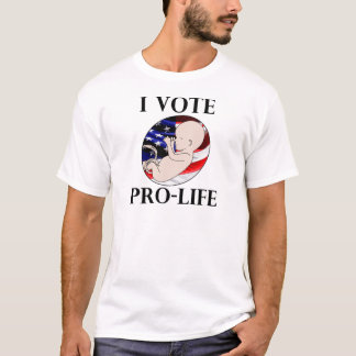 T-shirt Je vote contre l'avortement et l'euthanasie